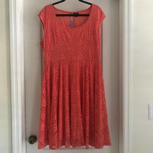 Torrid Coral Lace Dress